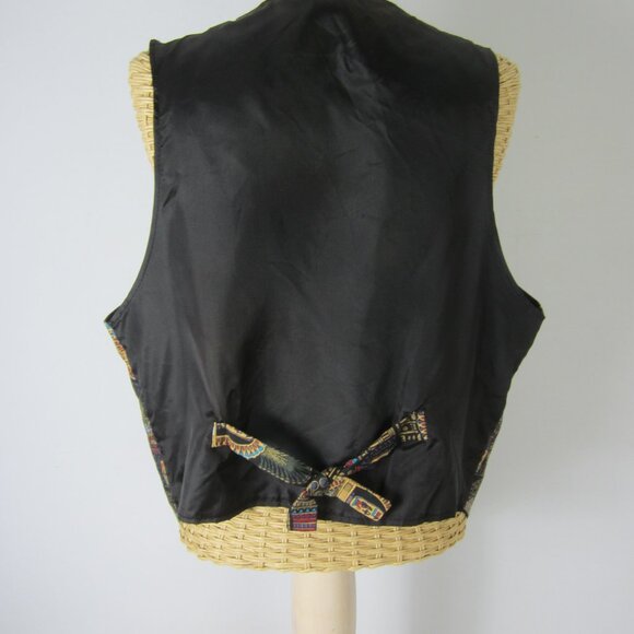 Vintage Robyn-Lyn Women Medium Sleeveless Button Front Egyptian Fish Cotton - Picture 2 of 9